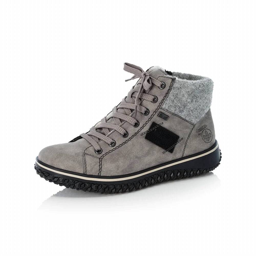 NEW RIEKER women's ankle boots in grey/fog/schwarz
